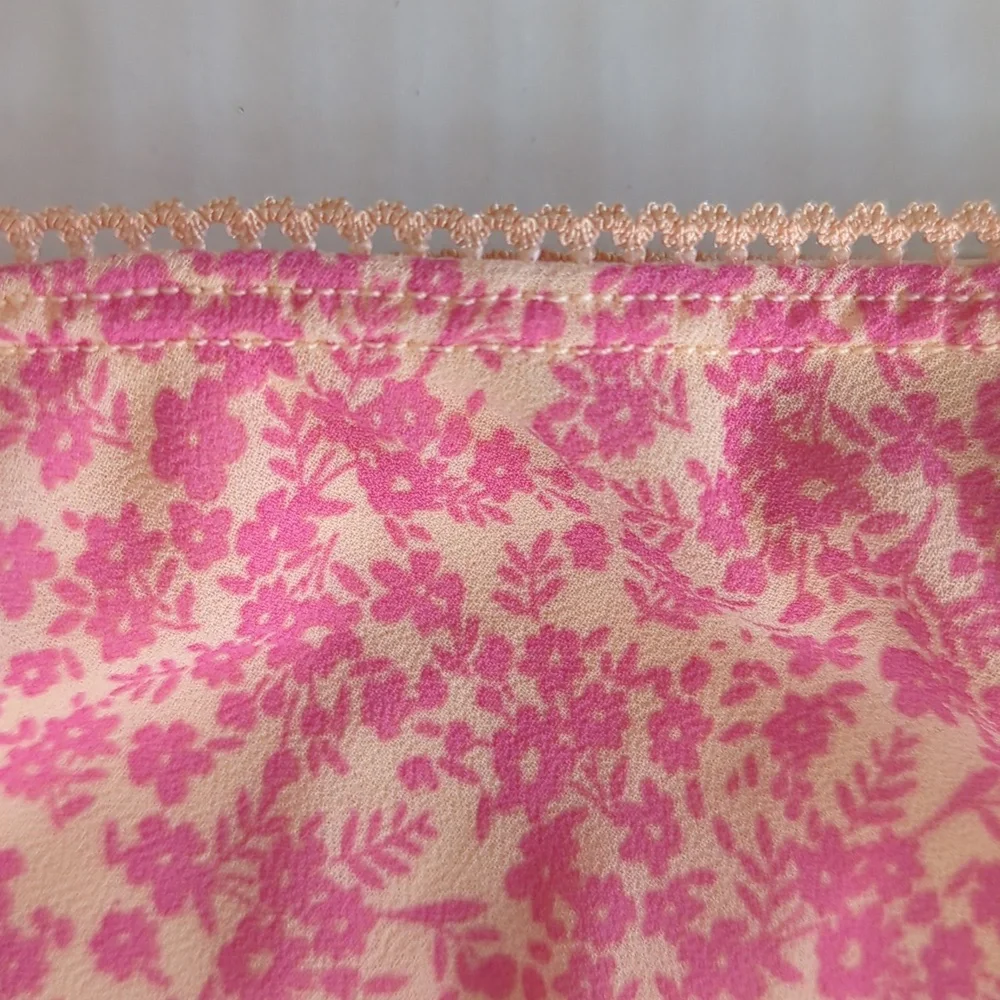 NWT Wild Fable Floral Ruffle Hem Midi Skirt LARGE Pink Dainty - Picture 7 of 14